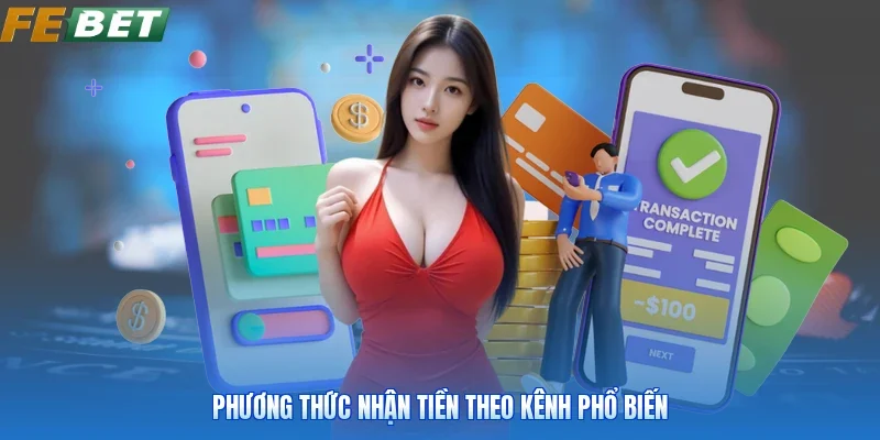 Phương thức nhận tiền theo kênh phổ biến